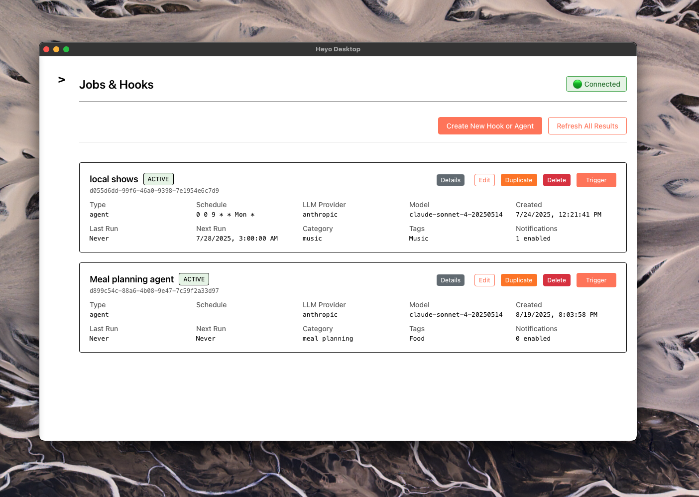 Job Management Screenshot